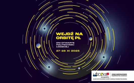 Grafika promująca Dni Otwarte PŁ