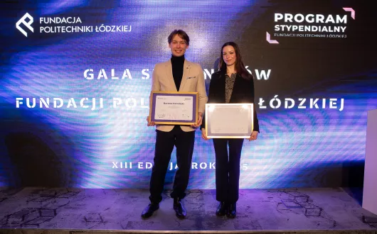 Sukces naszych studentów — Bartosz Kamiński i Zuzanna Pająk nagrodzeni przez Fundację PŁ