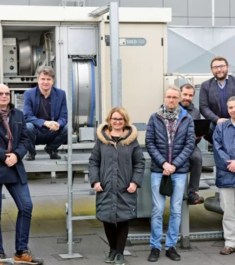 Zespół pracujący nad projektem - od prawej: dr inż. Kamil Stokfiszewski. dr hab. inż. Adam Wojciechowski, prof. PŁ, dr hab. inż. Przemysław Gordinowicz, dr hab. Marek Galewski, dr hab. inż. Agnieszka Wosiak, dr hab. inż. Piotr Lipiński, dr hab. inż. Michał Morawski 