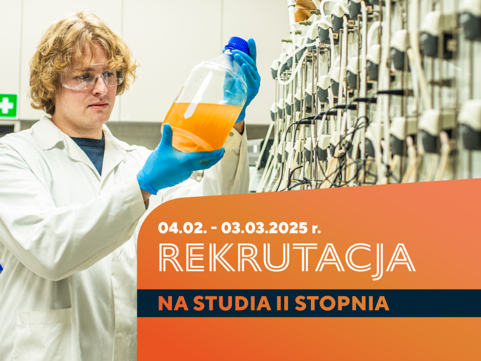 Grafika ilustracyjna z naukowcem w fartuchu w laboratorium.