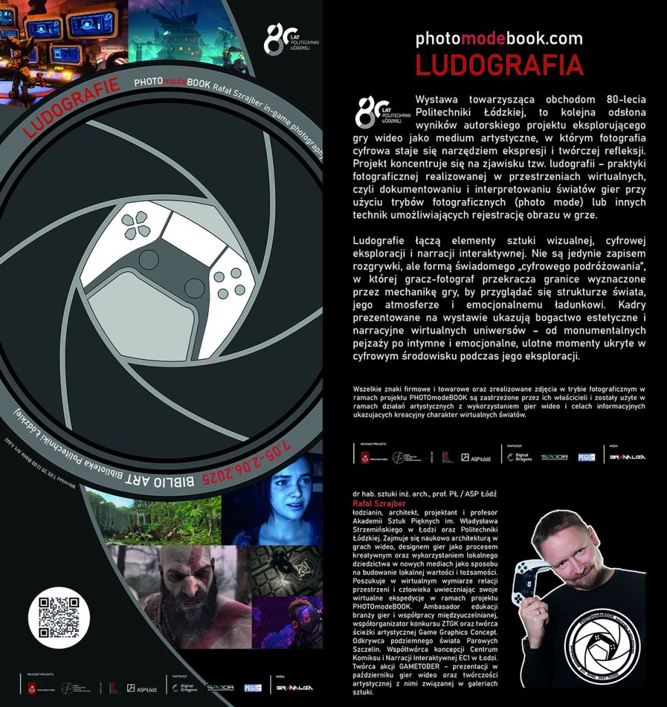 Zaproszenie na wystawę LUDOGRAFIA w galerii Biblio-Art PŁ